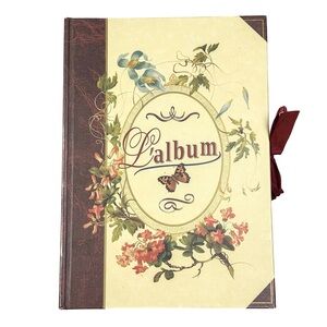 Floral L'album Photo Album with Ribbon Tie